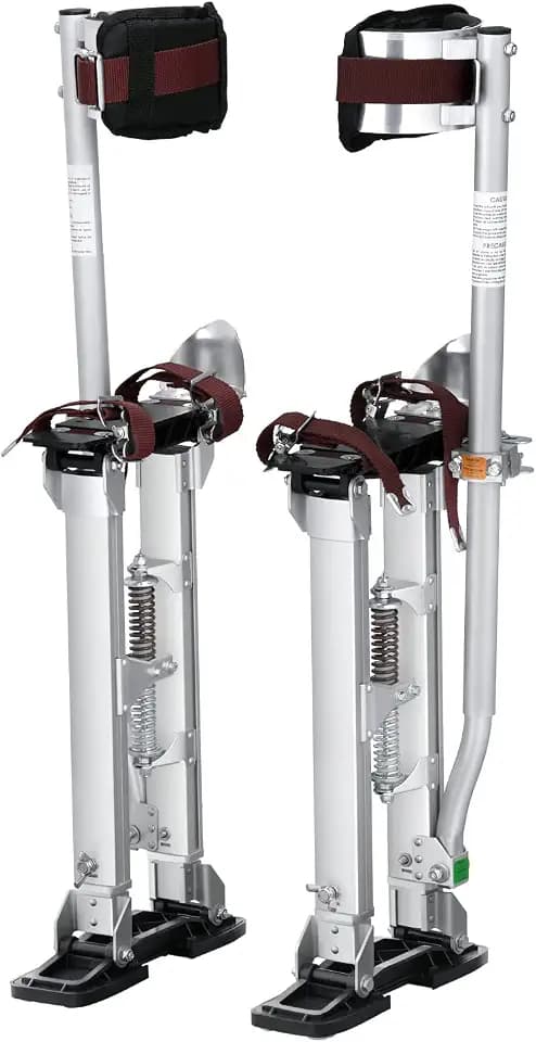 VEVOR Arbeitsstelzen Trockenbau 45,7-76,2cm Höhenverstellbar Aluminiumstelzen Deckenbau 103kg Tragfähigkeit Malerstelzen 27-29cm Fußgröße Für Malerarbeiten Heimdekoration Baumschnitt Elektroarbeiten