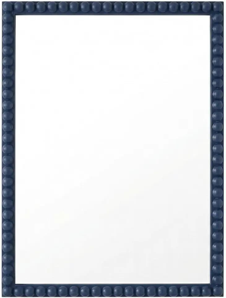 Mirrors, Solid Wood Beads Frame, Rectangular, 24" X 32" (Navy Blue)