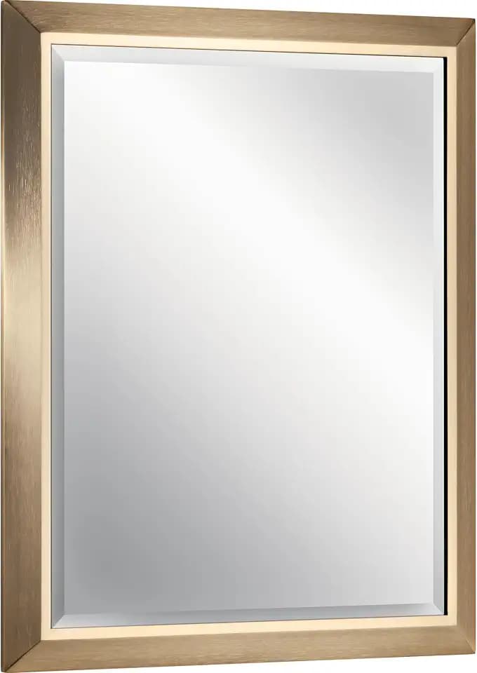Kichler 30" Rectangular Wall Mirror, Champagne Bronze