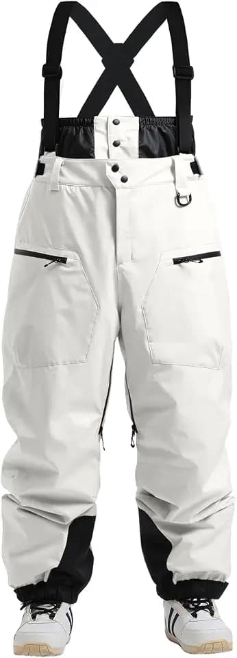GSOU SNOW Mens Womens Snowboard Pants-Baggy Ski Snow Bibs