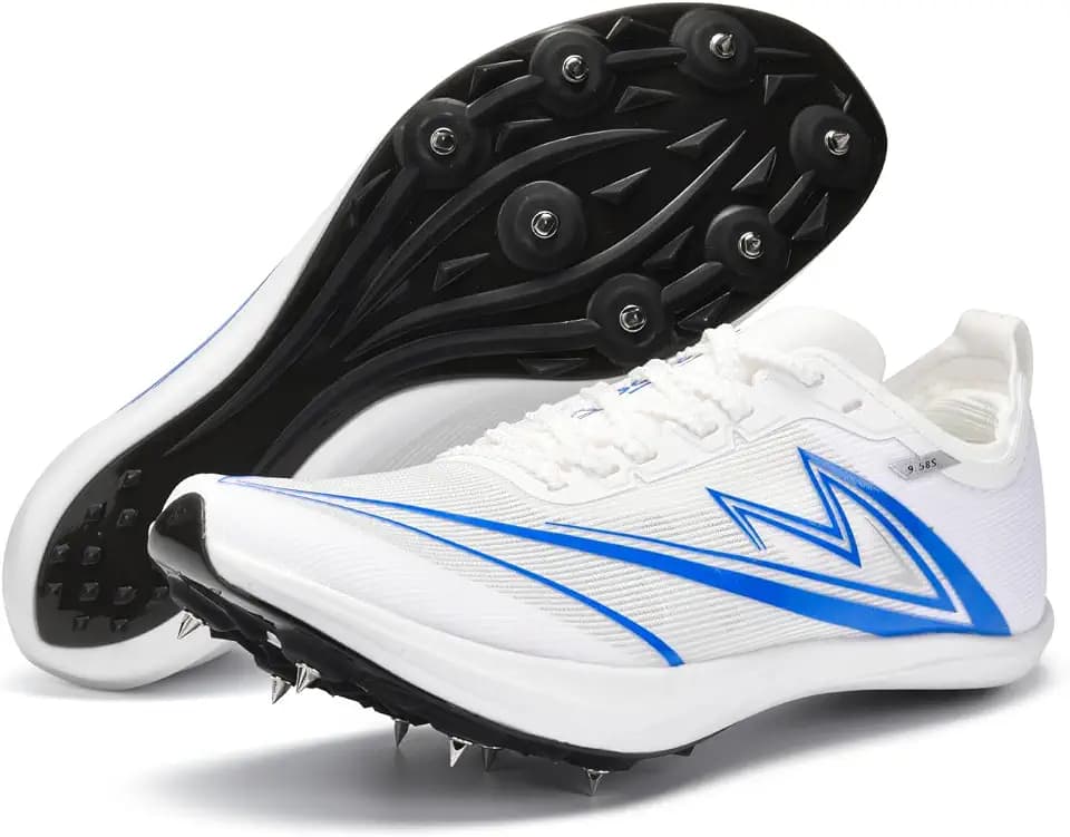 Track and Field Shoes Men Women Kids Spikes Sneakers Full-Length Carbon Plate Track Race Jumping Sneakers Girls Professional Running Track Spikes Shoes Boys