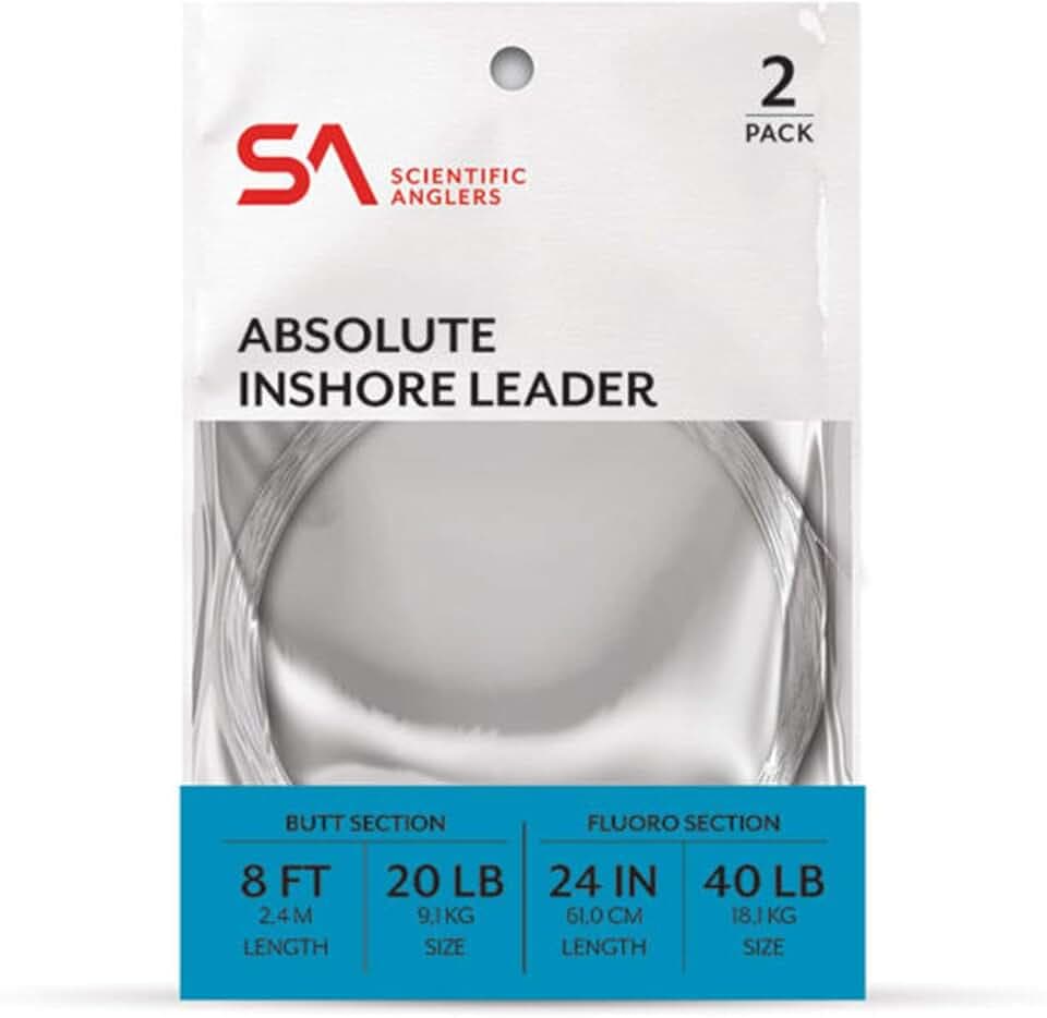 Scientific Anglers Absolute Inshore Leader - 2 Pack - 8ft