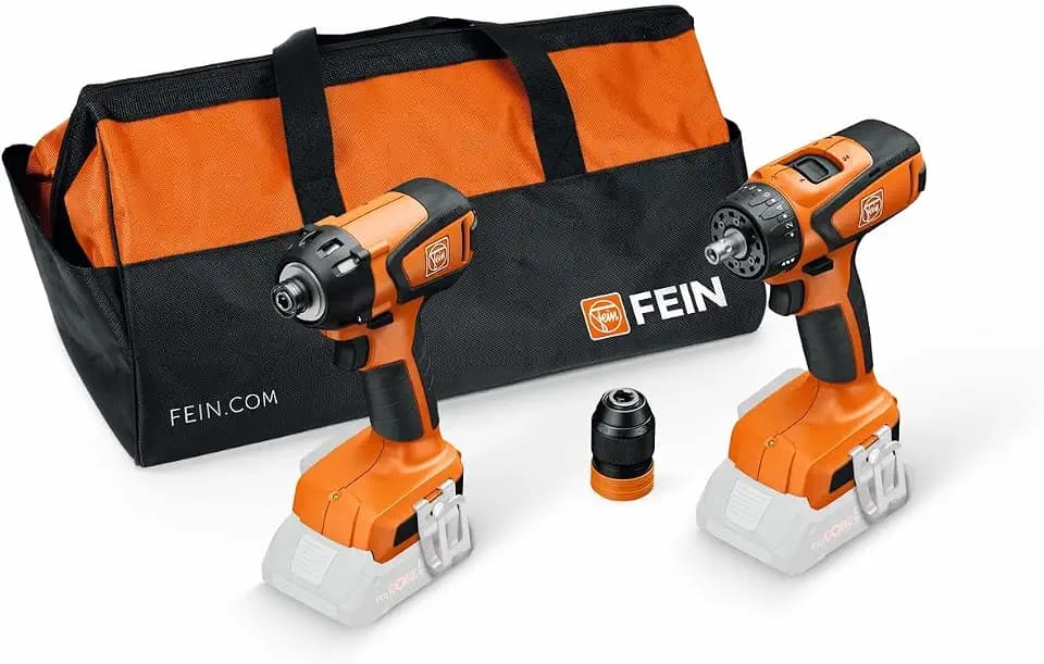 FEIN Vorteils-Combo Akku. Schlagschrauber ASCD 18-200 W4 & Bohrschrauber ASCM 18 QSW. Kompatibel mit Bosch Professional 18 V seit 2008 und AMPShare
