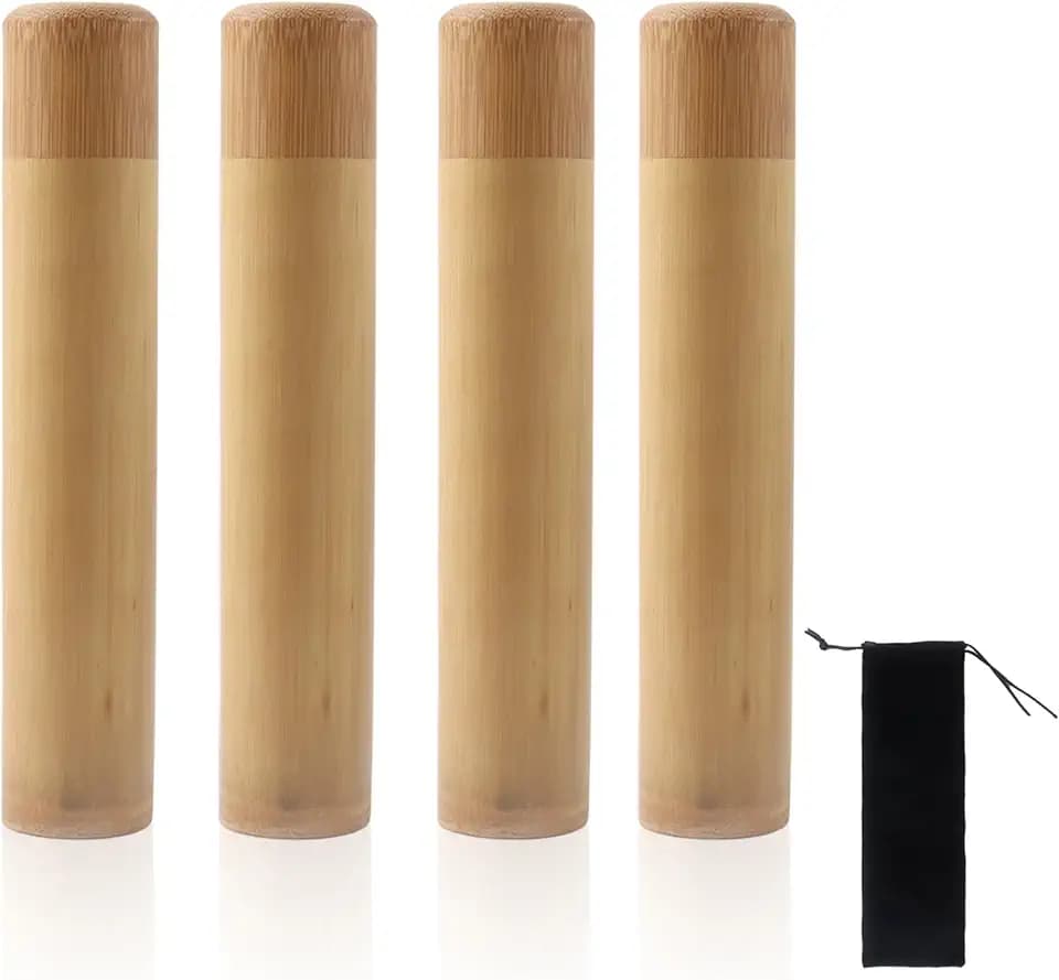 Klmnop 4PCS Scattering Urns for Human Ashes Adult, 9.06''x 1.97'' Medium Scattering Tubes with Black Velvet Bag, Biodegradable Urns for Male Women Pet(Natural)