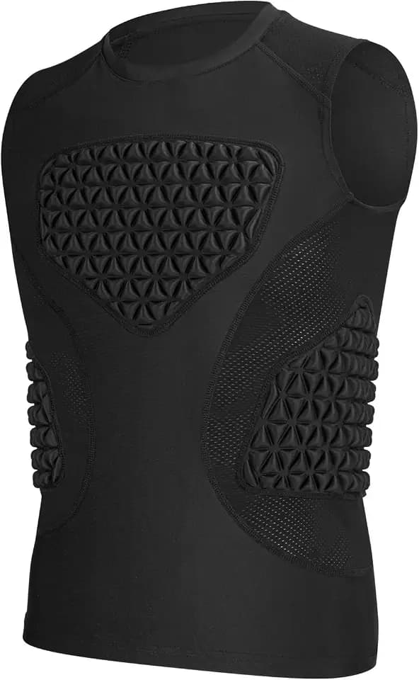Youth Baseball Chest Protector, Padded Compression Shirt,Heart Sternum Guard