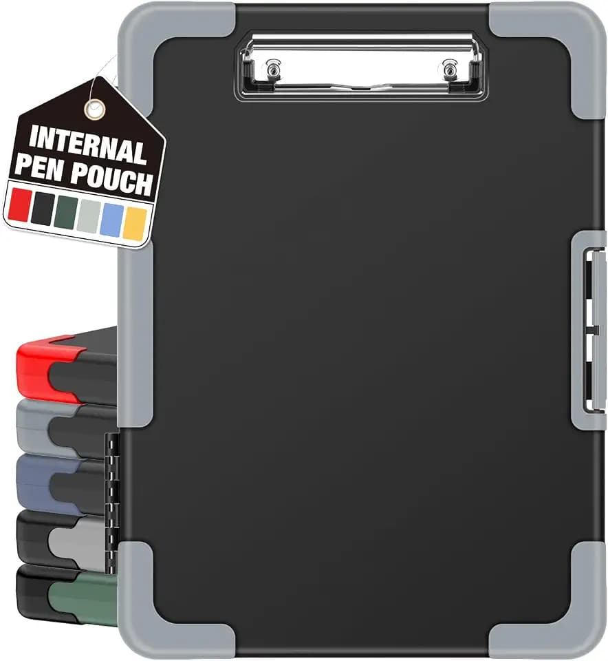 Sooez Toughest Clipboard with Storage, Clip Boards 8.5x11 with Pen Pouch