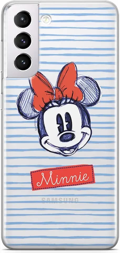 ERT Group Handyhülle für Samsung S21 Original und offiziell Lizenziertes Disney Muster Minnie 011 optimal an die Form des Handy angepasst, teilweise transparent