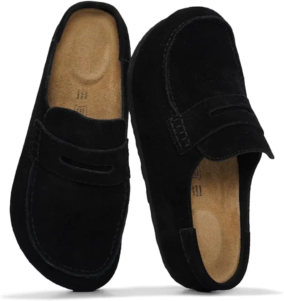 Project Cloud 100% Genuine Leather Moccasin Clogs for Women Fall Shoes