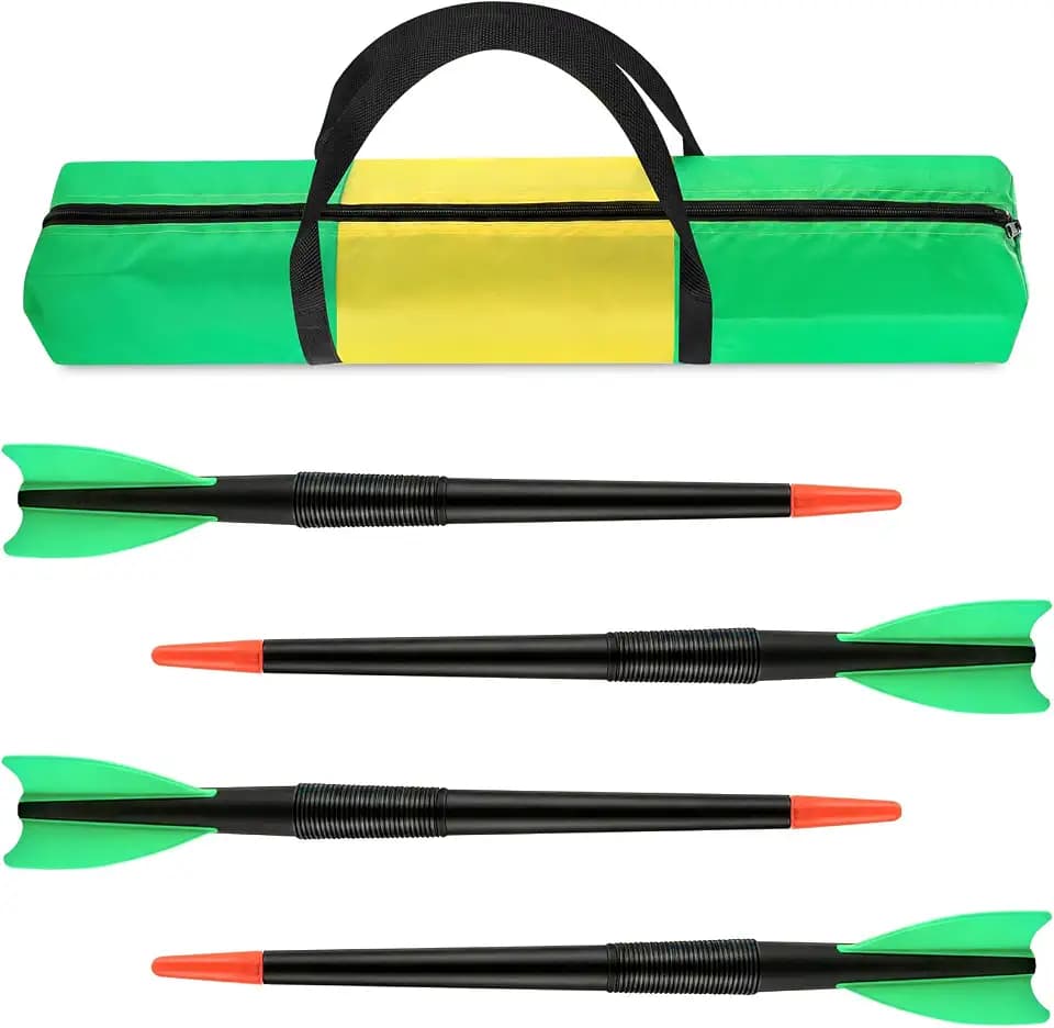 4 Pcs Training Javelin with Carrying Bag for Beginners Intermediate and Advanced Throwers Track and Field Javelins for Throwing Practice Indoors or Outdoors