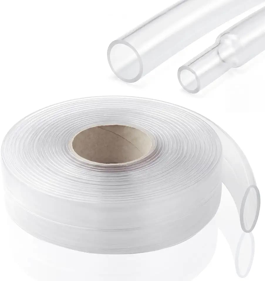 Heat Shrink Tubing Roll,50 ft 1 Inch 2:1 Ratio,Clear