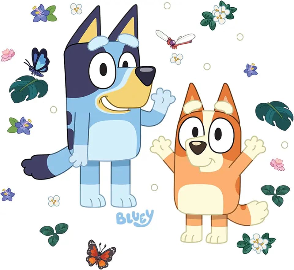 Bluey and Bingo Character Peel and Stick Wall Decals by RoomMates