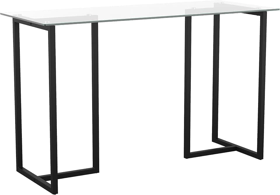 Martha Stewart Eli Glass Top Home Office Desk,
