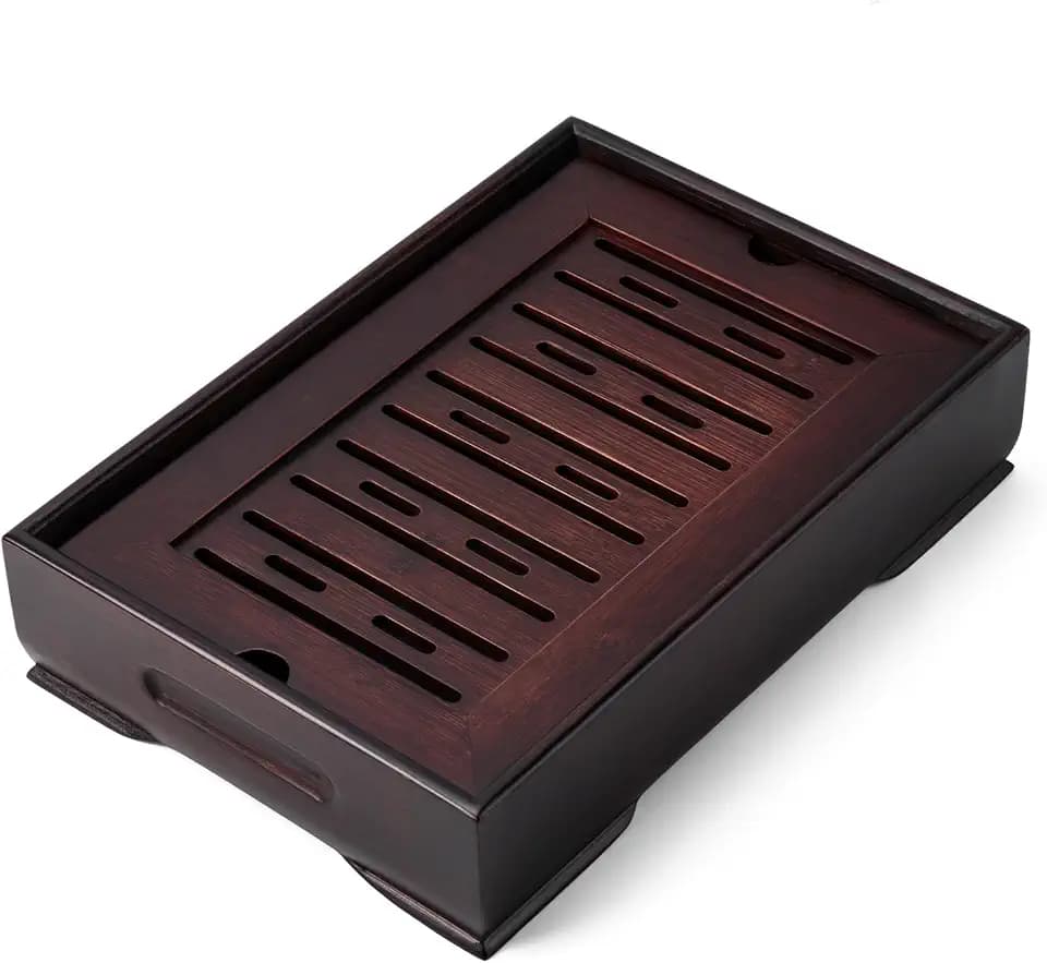 Gongfu Tea Tray, Bamboo Tea Tray,Gongfu Tea Table Tray with Reservoir (M)