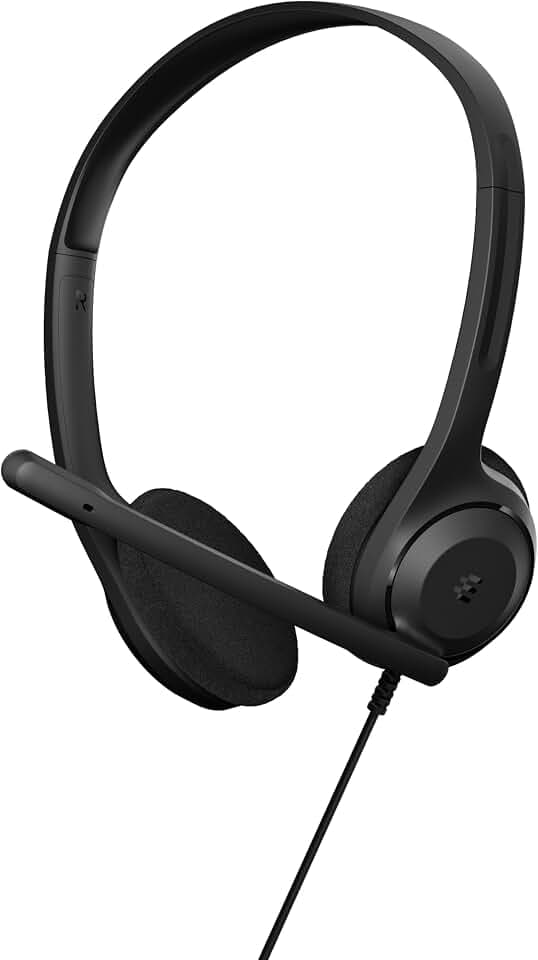 EPOS C1 Professionelles Business-Headset mit USB-A-Schnittstelle, Überlegenes Rauschunterdrückendes Mikrofon, Chrome-Zertifizierung - Bequeme Passform, Langlebigkeit, Connect Integration, Gott, Black