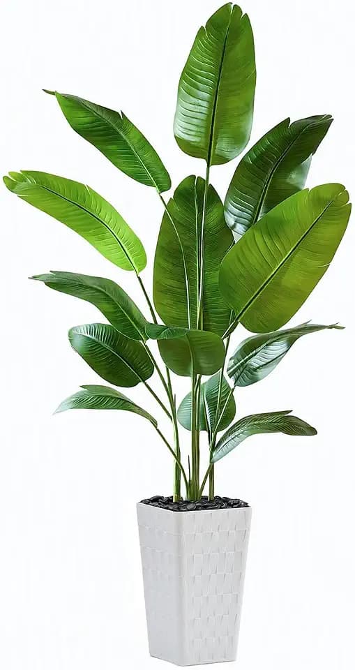 Bird of Paradise Artificial Plants, 6FT Banana Fake Tree Indoor