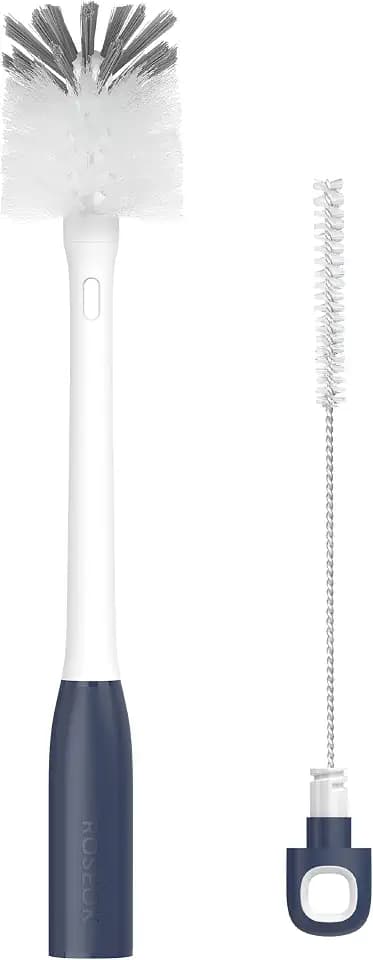 ROSEOK Bottle Brush with Straw Cleaner Brush, 2 in 1, Nylon Bristles