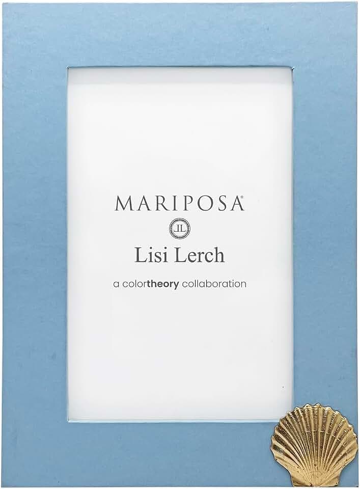 MARIPOSA SCALLOP PERIWINKLE 4x6 FRAME| BLUE | COLOR THEORY | FRAMES | DECORATIVE FRAMES | PAPER | HANDMADE IN MEXICO