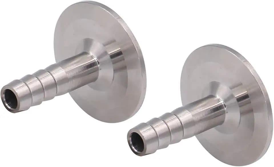 DERNORD 2 Pack 1.5" Tri Clamp to 0.5" Hose Barbed Adapter SUS304 Sanitary Hose Barb Pipe Fitting