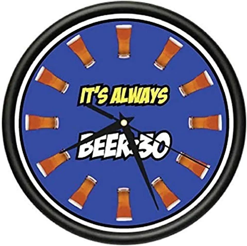SignMission Beer 30 Wall Clock Drinker Drunk Pong bar Glass Gift