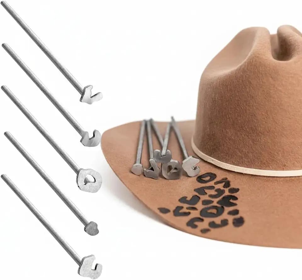 Novabright 5 Pcs Mini Leopard Print Branding Irons Kit for Hat Leather Wood