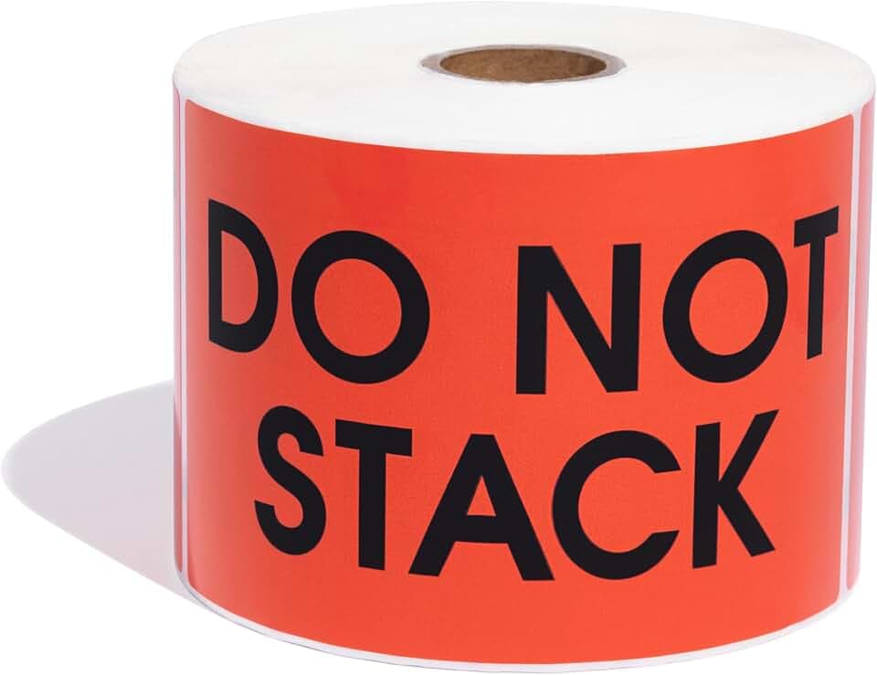 Aegis Adhesives - 3" X 5" Red Do Not Stack Stickers (1 Roll, 500/Roll)
