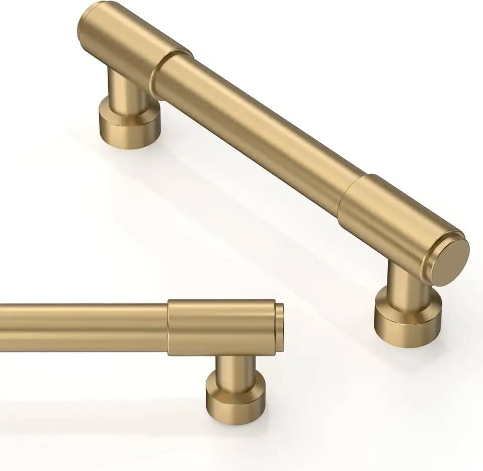 10 Pack Champagne Bronze Cabinet Pulls 4 Inch(102mm) Kitchen Cabinet Handles Cabinet Hardware Drawer Pulls