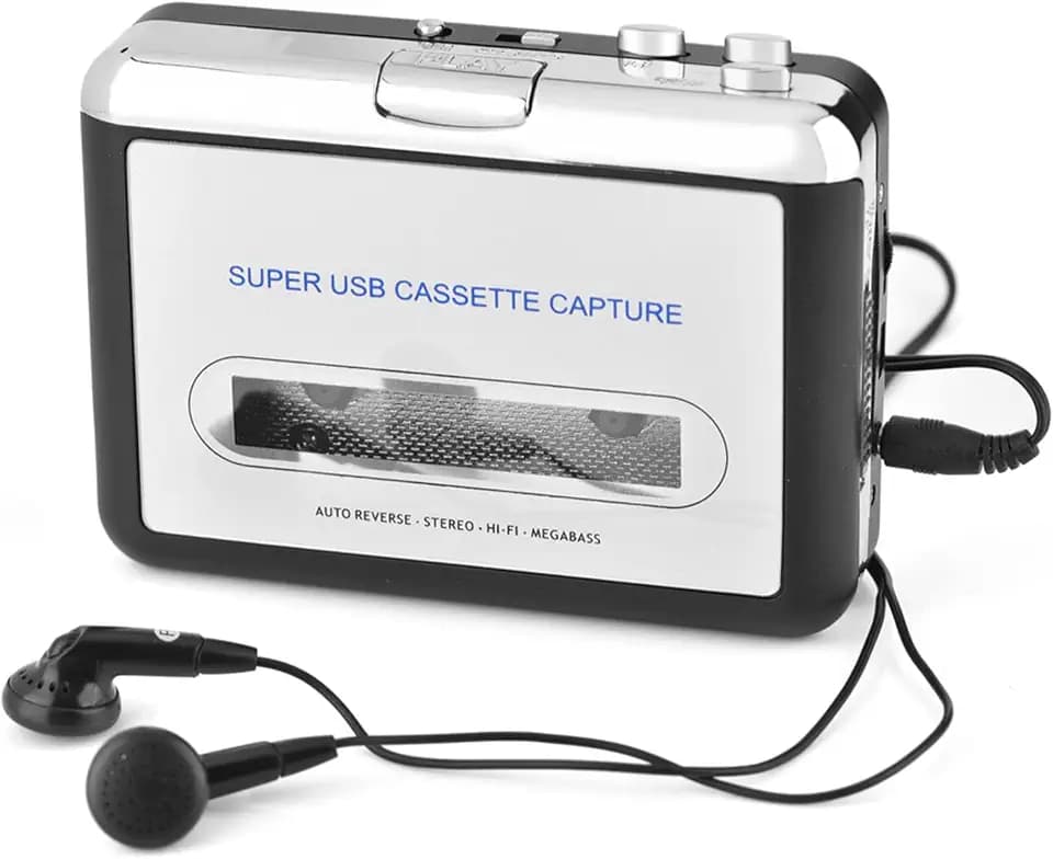 USB-Kassetten-zu-PC-MP3-CD-Umschalter-Konverter für Musik-Player mit Headpho-Kassetten-zu-MP3-Konverter Konvertieren Sie Ihre Vintage-M-Kassetten-Kassettenkassette mit