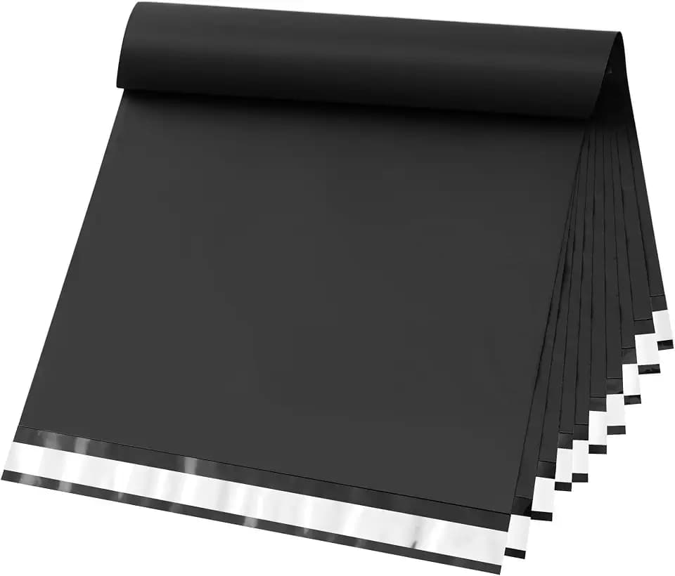 Famagic Large Poly Mailers 14.5 x 19 Inch for Clothes, Black, 100pcs, Bulk