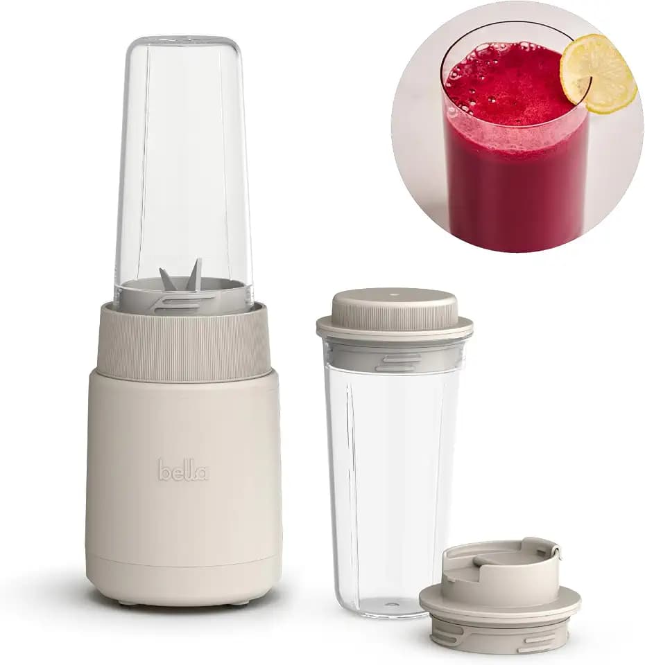 bella Rocket Blender 6-Piece Set with Stacking Cups, Oatmilk