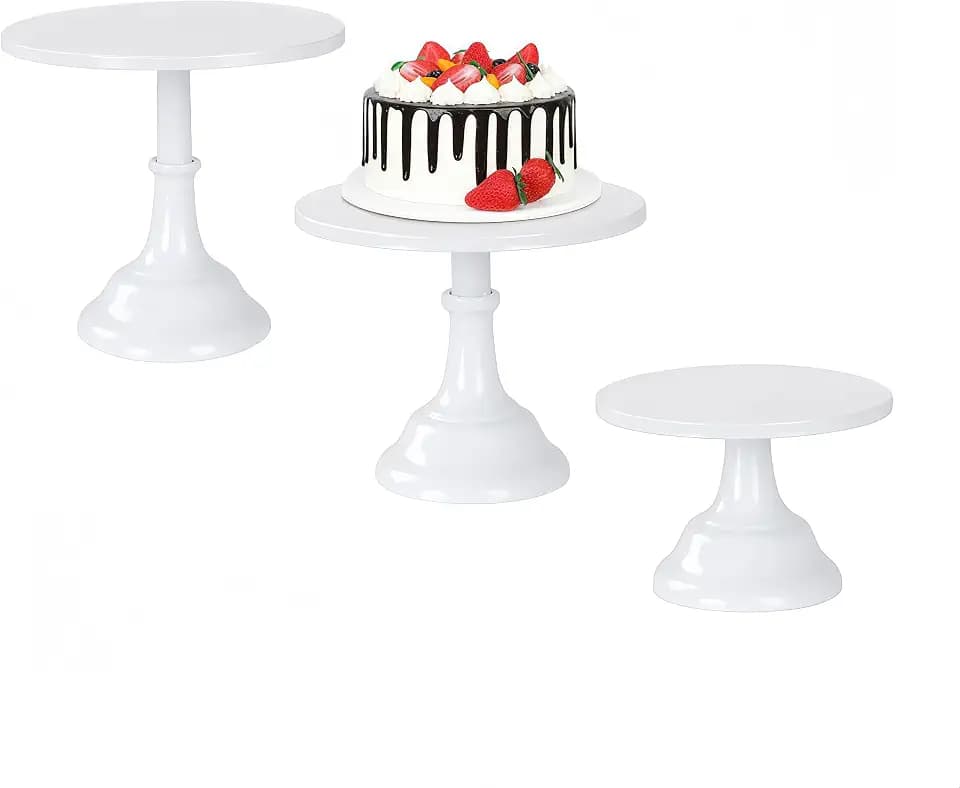3pcs Metal Cake Stand Set 8''10''12'' White Dessert Table Display