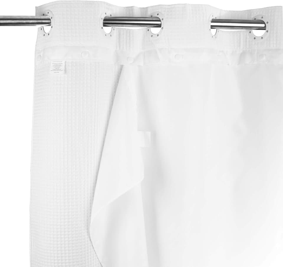 River Dream Snap in Shower Curtain Liner Replacement,Fit 71 x 74 No Window Shower Curtain (70 x 69, Fabric)