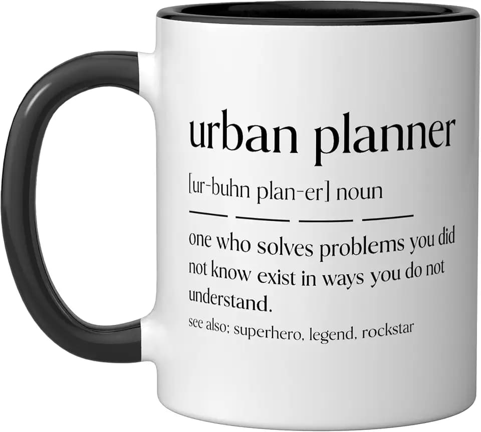 Funny Urban Planner Noun Ceramic Mug, Black/White, 11oz