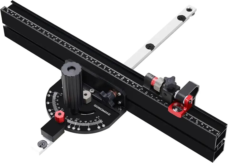 GOINGMAKE Table Saw Miter Gauge for Table Saw with Micro Adjust Flip Stop