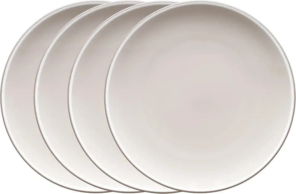 Noritake ColorTrio Clay Set of 4 Coupe Salad Plates, 8-1/4"
