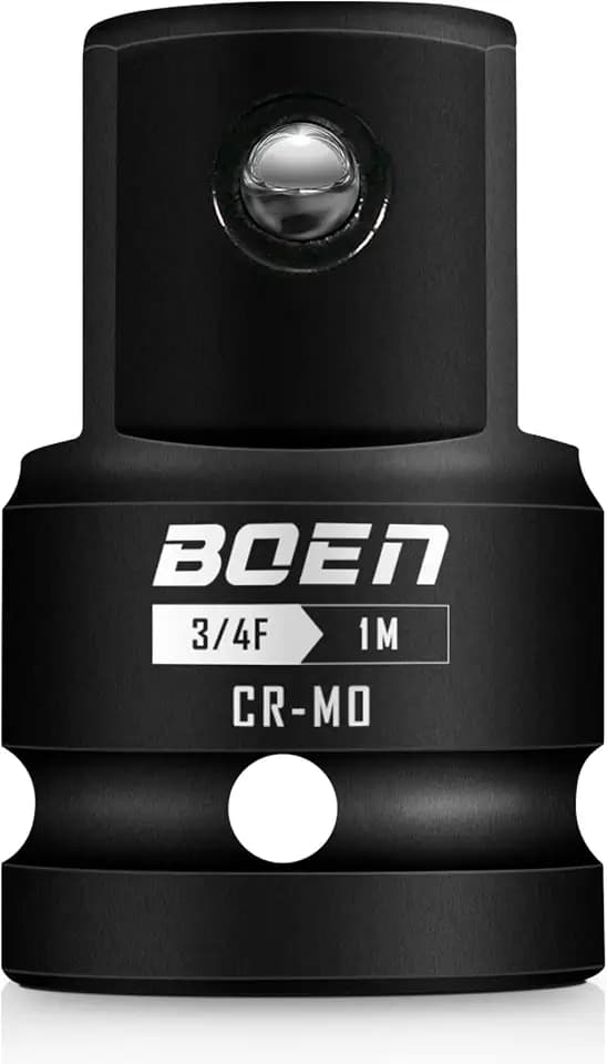 BOEN 3/4"F to 1"M Impact Socket Adapter, Cr-Mo Steel,Socket Adapter Set for Impact Driver Conversions