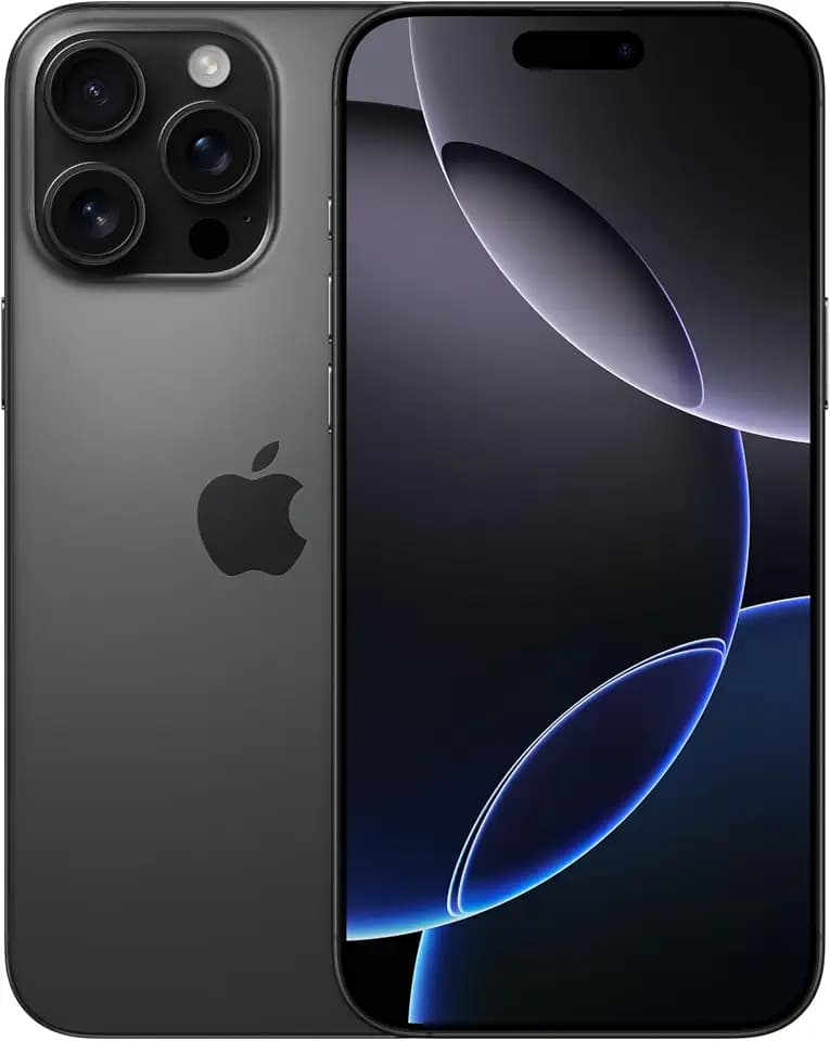 Apple iPhone 16 Pro Max 256 GB: Telefono 5G Con Controllo fotocamera, Dolby Vision 4K a 120 fps e un’autonomia Senza precedenti. Compatibile Con AirPods; Titanio Nero