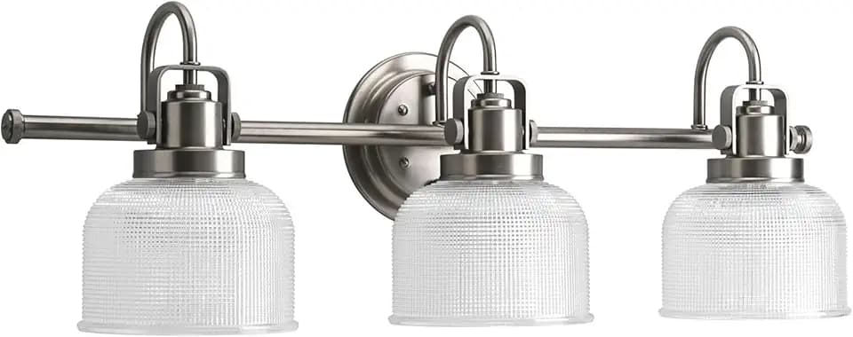Progress Lighting Archie 3-Light Bath Vanity Light, Antique Nickel