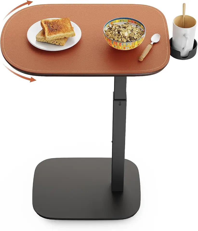 SAIJI Swivel Top TV Tray Table for Living Room Eating and Laptops