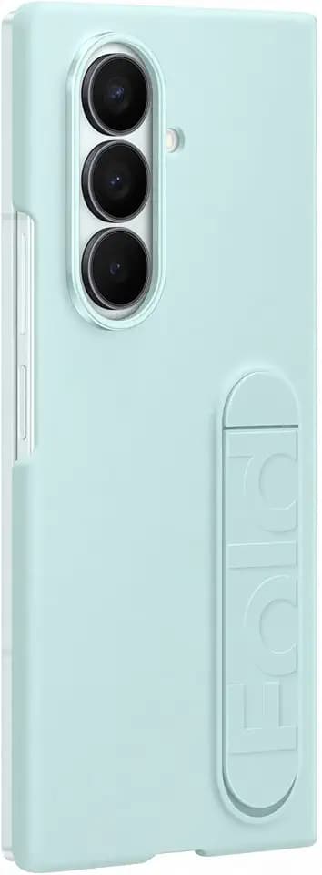 Samsung Silicone Case EF-MF966 für das Galaxy Z Fold7, Smartphone Cover, Handy-Hülle inklusive Fingerhalter, Silikon, Schutz Case, stoßfest, dünn und griffig, Mint