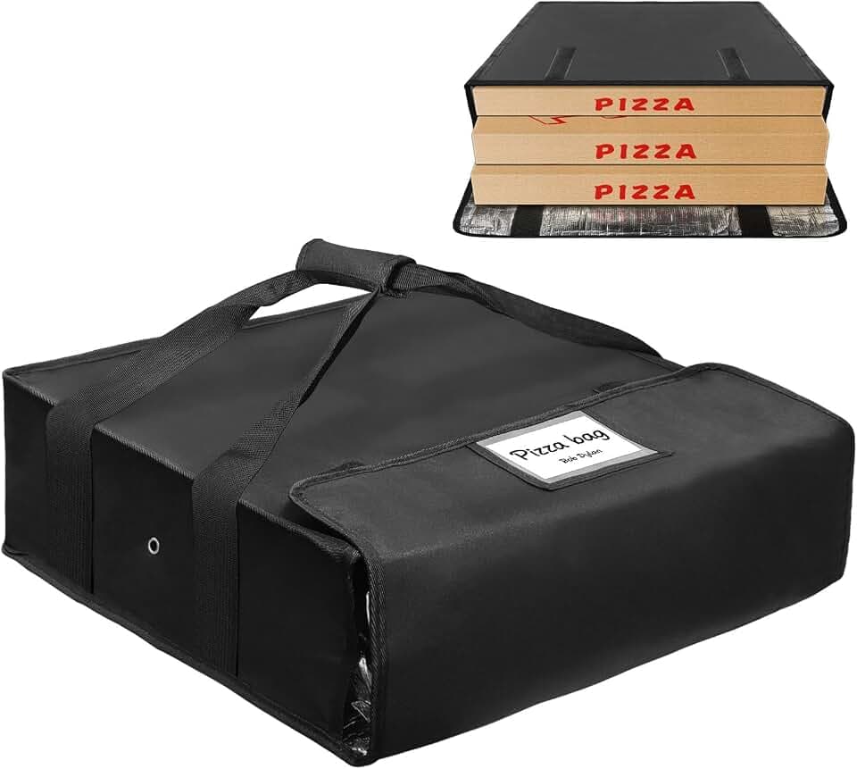 Grekos Pizza Bags for Delivery, Insulated Pizza Warmer Bag, 20"*20"*6"
