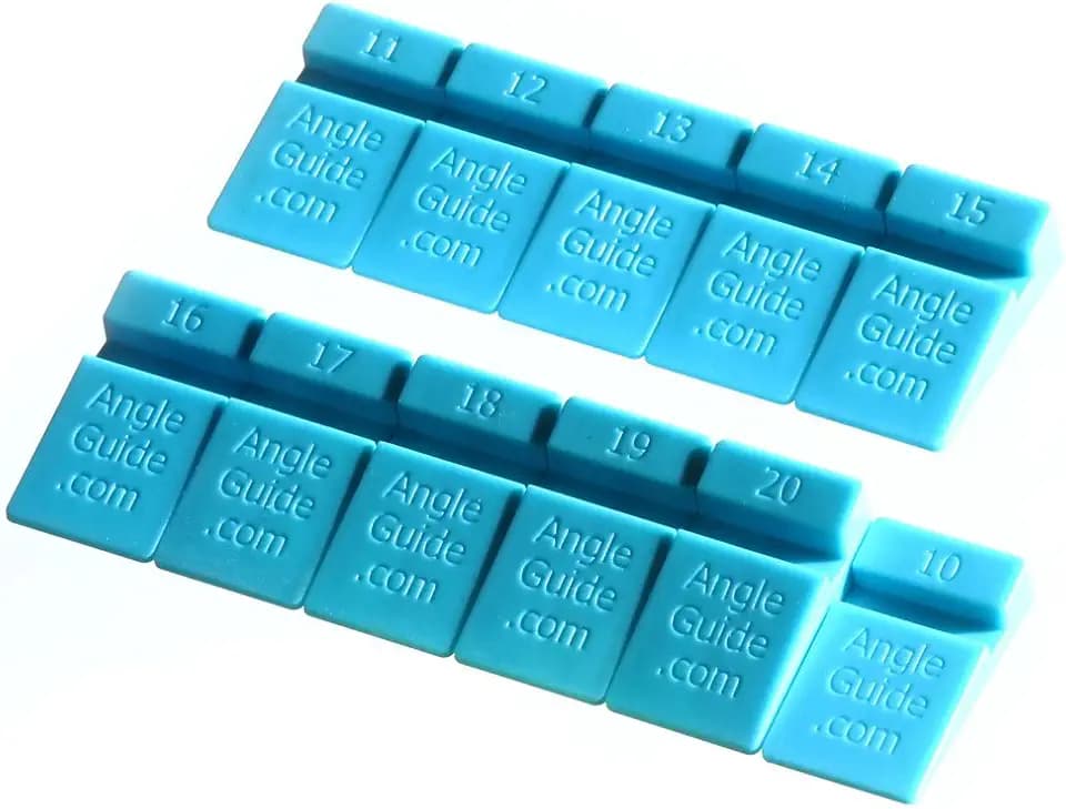 AGM Angle Wedges for Sharpening Knives 10 to 20 degrees, Blue