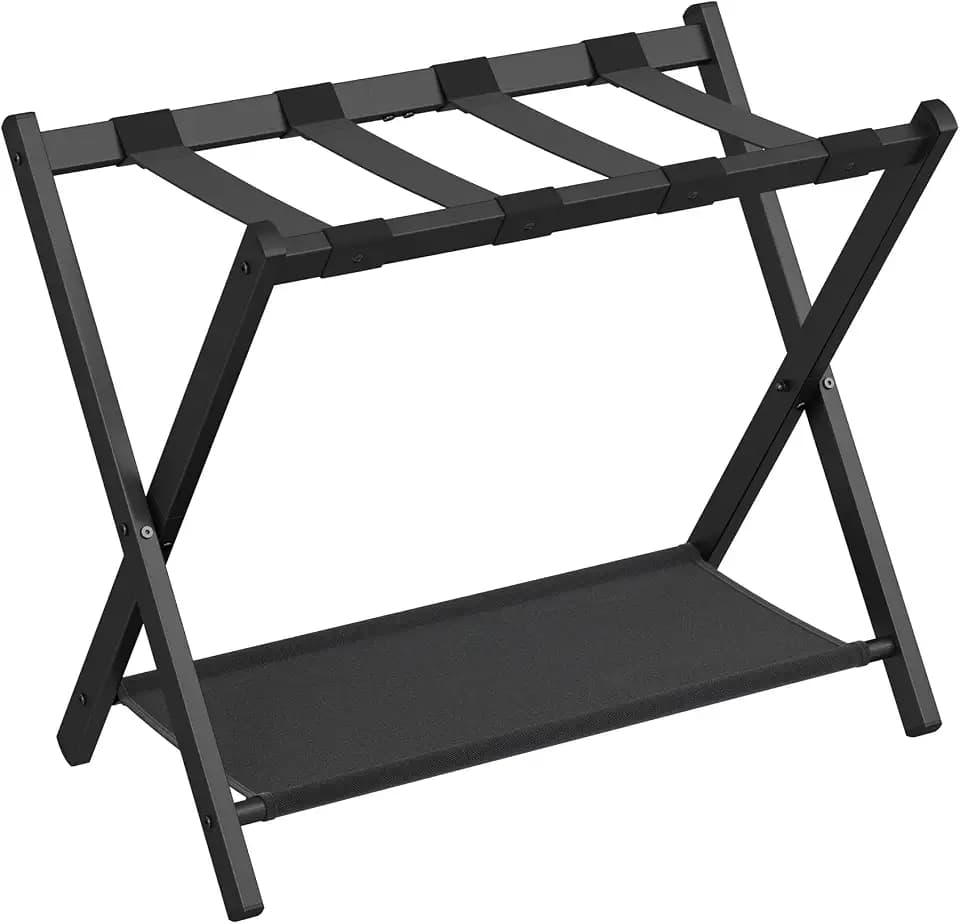 SONGMICS Luggage Rack, Foldable, Steel, PA Plastic, Oxford Fabric