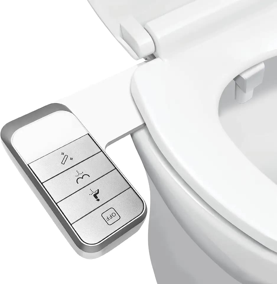 Bidet Attachment for Toilet,0.23In Ultra Thin,Dual Nozzle,Cold Water