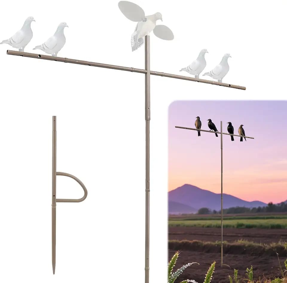 11.3 FT Mallard Duck Decoys Extension Pole,Outdoor Duck Decoy Stand Hunting Pole Works with Spinning Wing Decoys,Ducks Hunting Accessories(Duck Decoy Not Included)