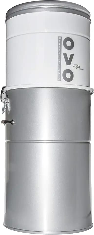 OVO 700 Airwatts Heavy Duty Powerful Central Vacuum System, Hybrid Filtration (with or Without Disposable Bags) 35L or 9.25Gal Bottom Load Dust Bin