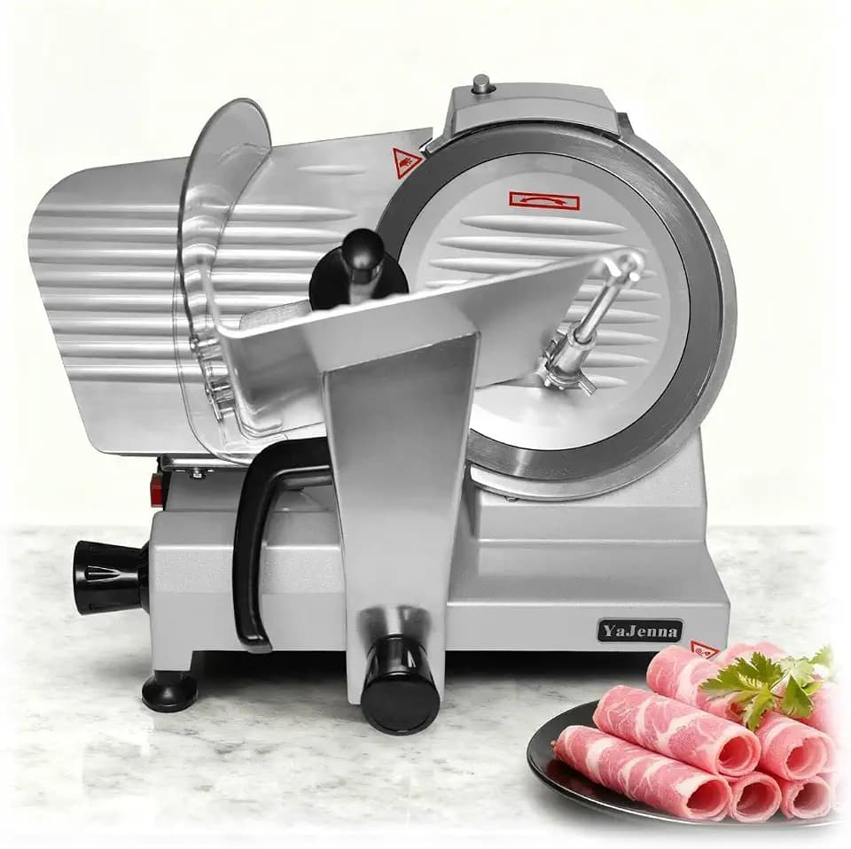Electric Meat Slicer 10 Inch 300W Semi Auto Adjustable 0-15mm