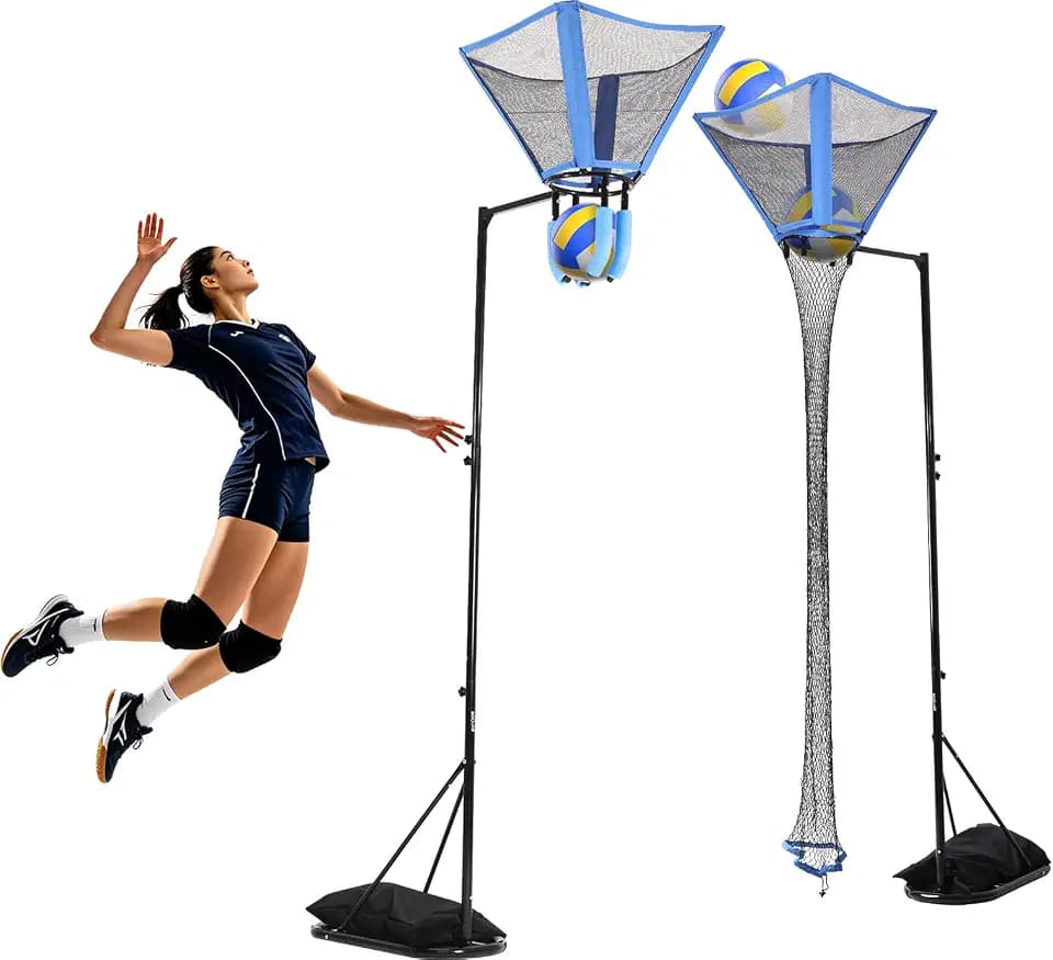 Volleyball Training Equipment, 5-10ft Adjustable Setter & Spike Trainer