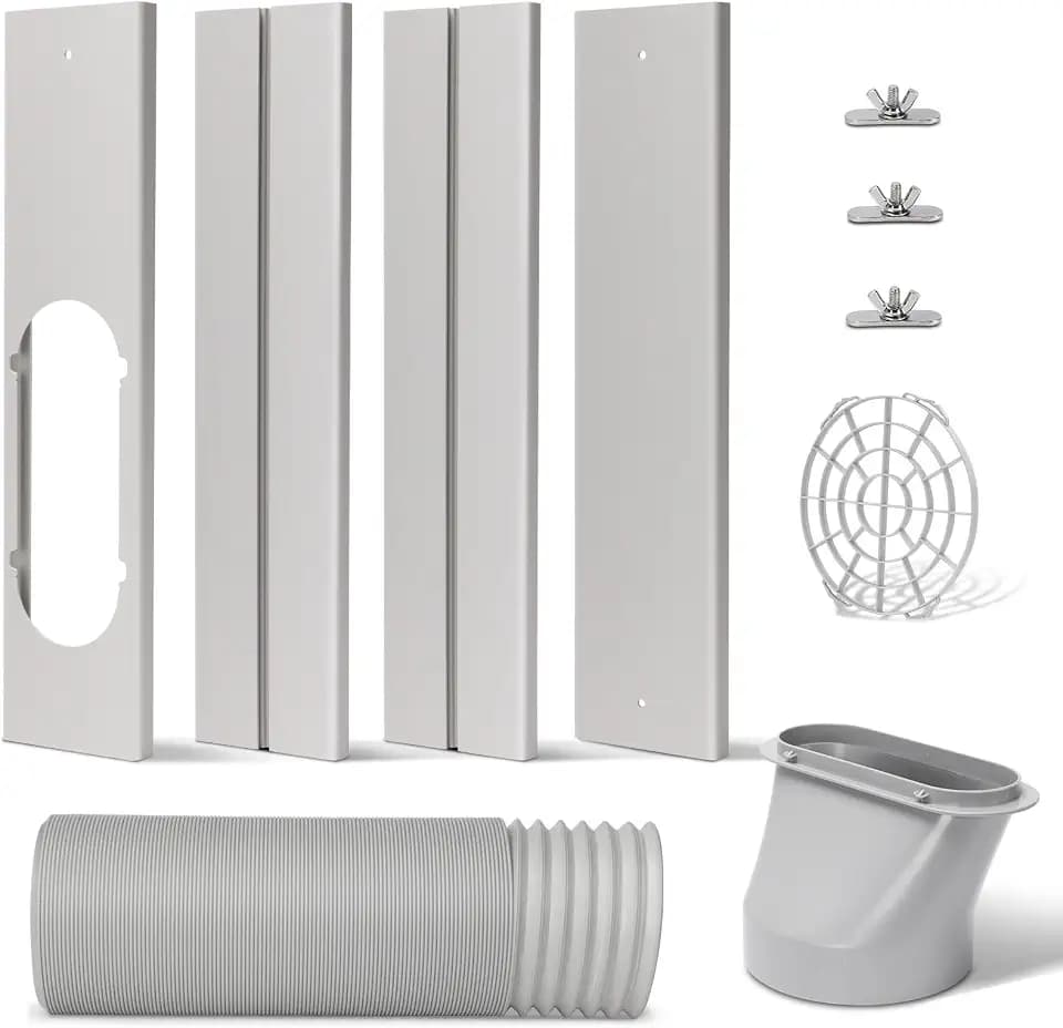 Portable AC Window Vent Kit, with 5.9” Exhaust Hose for Sliding Window