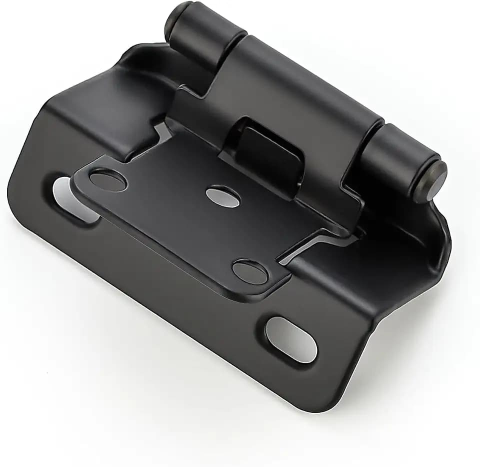 Ravinte Matte Black Semi-Overlay 1/2 inch Self-Closing Hinges, 30 Pack