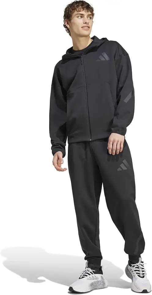 adidas Mens Z.N.E. Full-Zip Hooded Athletic Outerwear Casual - Black